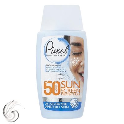 کرم ضدآفتاب بی‌رنگ پیکسل SPF50 مدل Oily Acne-Prone Skin
